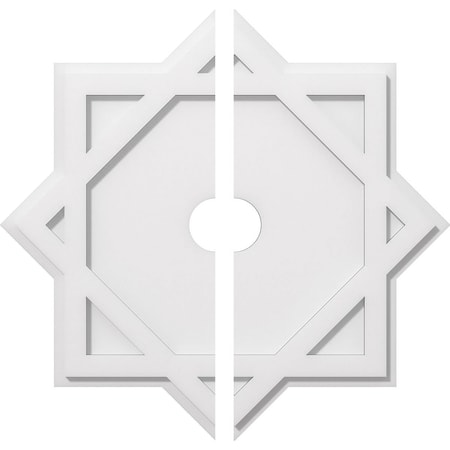 Axel Architectural Grde PVC Contemporary Ceiling Medallion, Two Piece, 24OD X 3ID X 13 1/4C X 1P